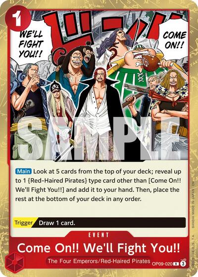 Come On!! We'll Fight You!! (Reprint) (OP09-020) [Premium Booster -The Best- Vol. 2] | Jack's On Queen