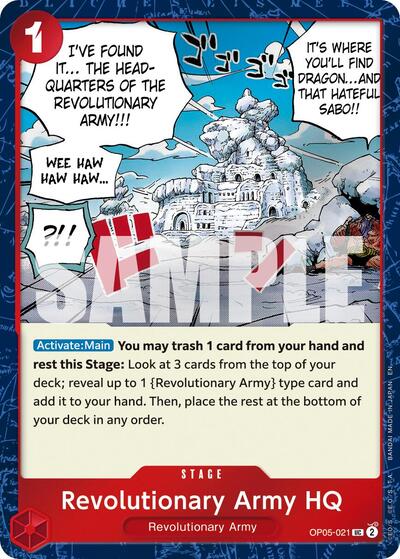 Revolutionary Army HQ (Pirate Foil) (OP05-021) [Premium Booster -The Best- Vol. 2] | Jack's On Queen