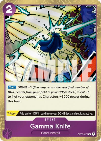 Gamma Knife (Pirate Foil) (OP05-077) [Premium Booster -The Best- Vol. 2] | Jack's On Queen