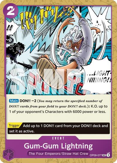 Gum-Gum Lightning (Reprint) (OP09-077) [Premium Booster -The Best- Vol. 2] | Jack's On Queen