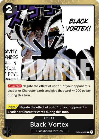 Black Vortex (Pirate Foil) (OP09-097) [Premium Booster -The Best- Vol. 2] | Jack's On Queen