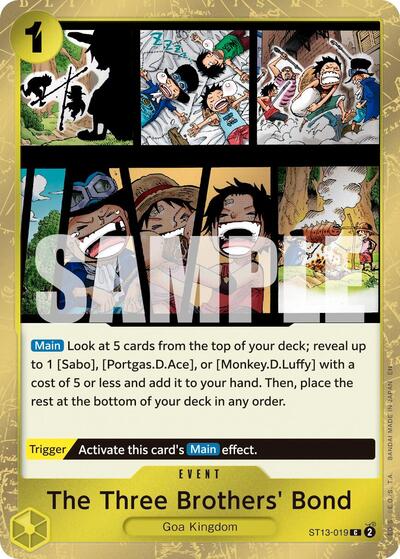 The Three Brothers' Bond (Pirate Foil) (ST13-019) [Premium Booster -The Best- Vol. 2] | Jack's On Queen