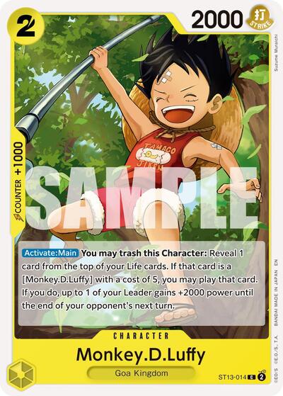 Monkey.D.Luffy - ST13-014 (Reprint) (ST13-014) [Premium Booster -The Best- Vol. 2] | Jack's On Queen