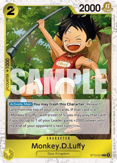 Monkey.D.Luffy - ST13-014 (Pirate Foil) (ST13-014) [Premium Booster -The Best- Vol. 2] | Jack's On Queen