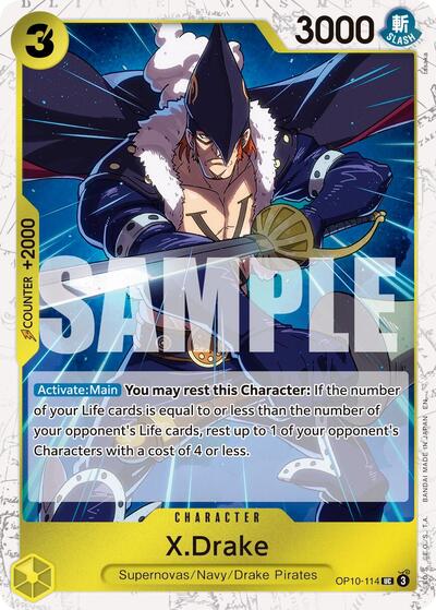 X.Drake (Pirate Foil) (OP10-114) [Premium Booster -The Best- Vol. 2] | Jack's On Queen