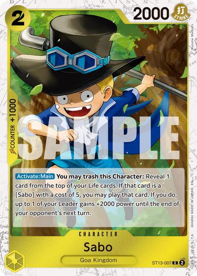 Sabo - ST13-007 (Pirate Foil) (ST13-007) [Premium Booster -The Best- Vol. 2] | Jack's On Queen