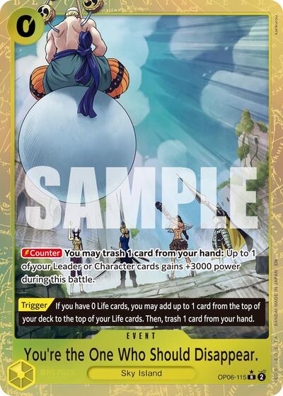 You're the One Who Should Disappear (Alternate Art) (OP06-115) [Premium Booster -The Best- Vol. 2] | Jack's On Queen