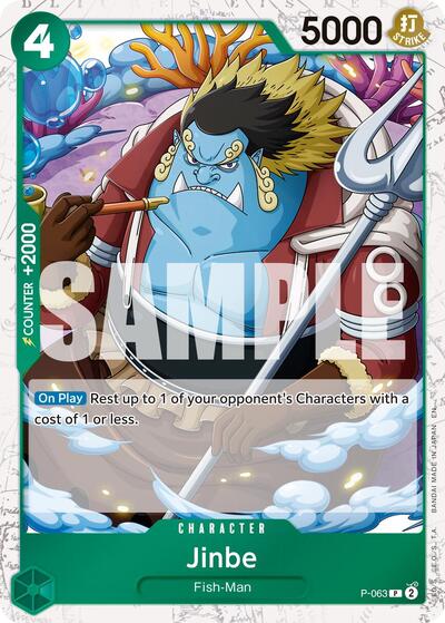 Jinbe - P-063 (Pirate Foil) (P-063) [Premium Booster -The Best- Vol. 2] | Jack's On Queen