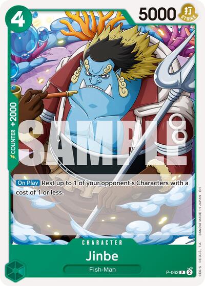 Jinbe - P-063 (Reprint) (P-063) [Premium Booster -The Best- Vol. 2] | Jack's On Queen