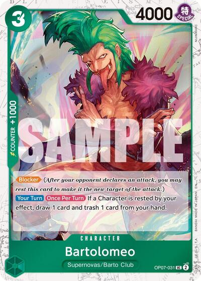 Bartolomeo (Pirate Foil) (OP07-031) [Premium Booster -The Best- Vol. 2] | Jack's On Queen