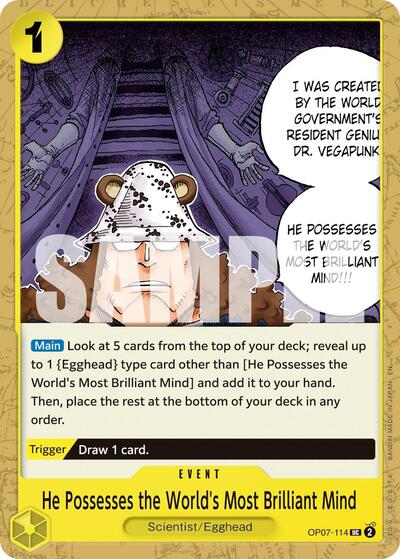 He Possesses the World's Most Brilliant Mind (Reprint) (OP07-114) [Premium Booster -The Best- Vol. 2] | Jack's On Queen