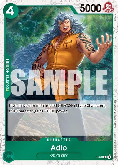 Adio (Pirate Foil) (P-078) [Premium Booster -The Best- Vol. 2] | Jack's On Queen