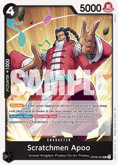 Scratchmen Apoo - OP08-087 (Reprint) (OP08-087) [Premium Booster -The Best- Vol. 2] | Jack's On Queen