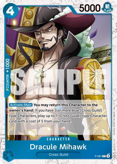 Dracule Mihawk - P-081 (Pirate Foil) (P-081) [Premium Booster -The Best- Vol. 2] | Jack's On Queen