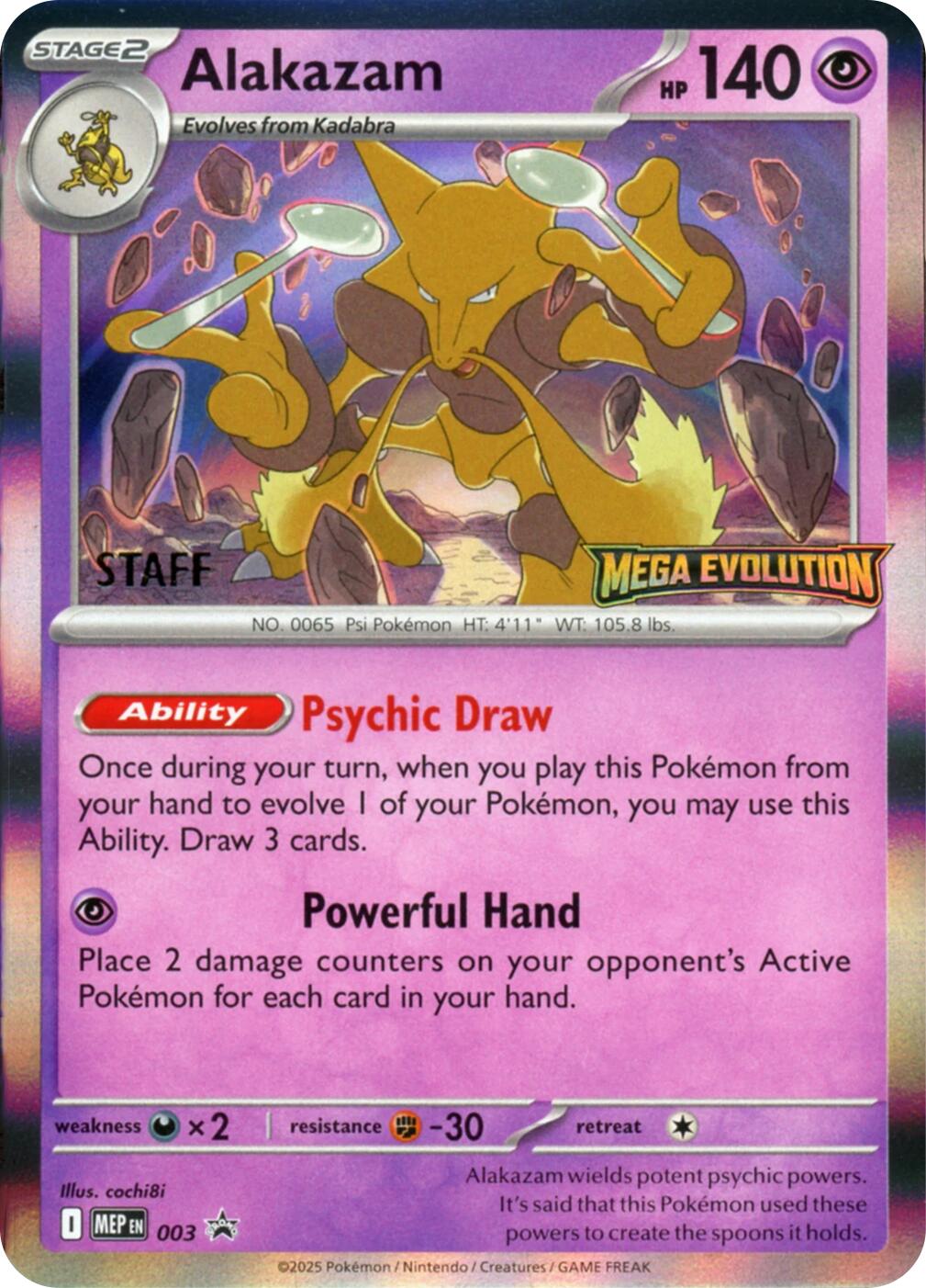 Alakazam (003) (Staff) [Mega Evolution Promo] | Jack's On Queen