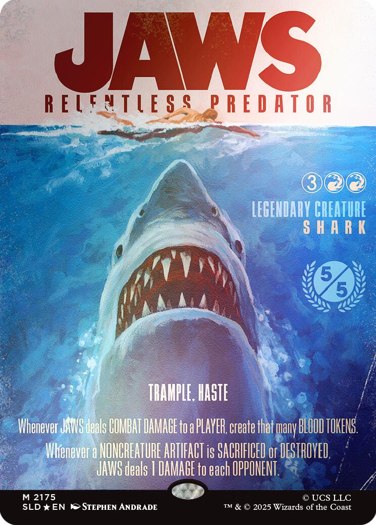 Jaws, Relentless Predator (Rainbow Foil) [Secret Lair Drop Series] | Jack's On Queen