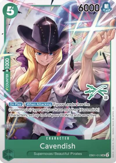Cavendish (Zoro Deck) (EB01-012) [Learn Together Deck Set] | Jack's On Queen