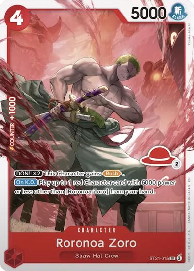 Roronoa Zoro - ST21-015 (Luffy Deck) (ST21-015) [Learn Together Deck Set] | Jack's On Queen