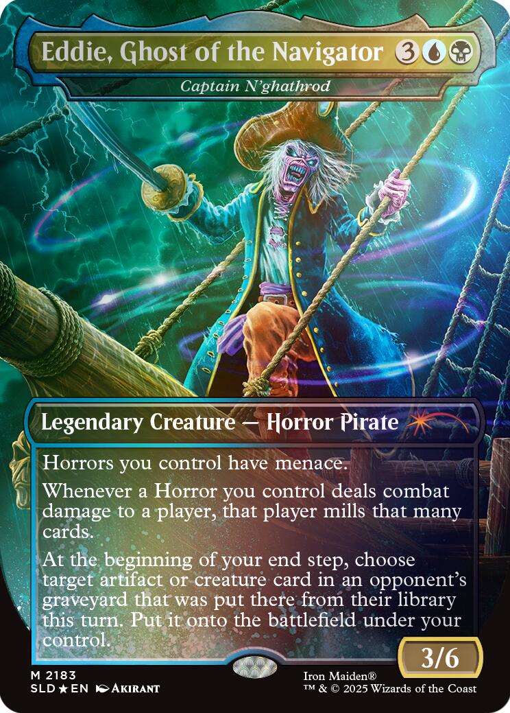Eddie, Ghost of the Navigator - Captain N'ghathrod (Rainbow Foil) [Secret Lair Drop Series] | Jack's On Queen