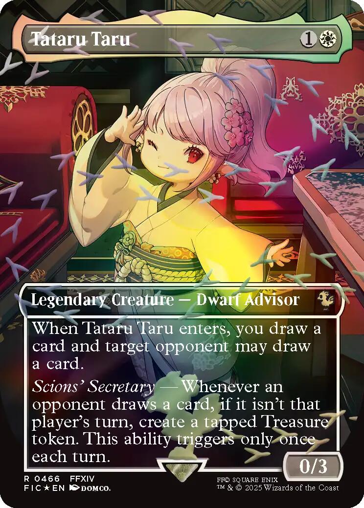 Tataru Taru (Borderless) (Chocobo Track Foil) [FINAL FANTASY Commander] | Jack's On Queen