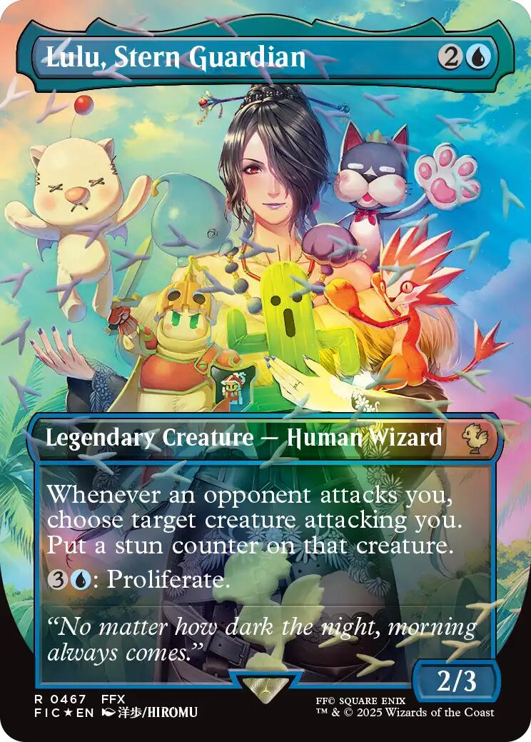 Lulu, Stern Guardian (Borderless) (Chocobo Track Foil) [FINAL FANTASY Commander] | Jack's On Queen