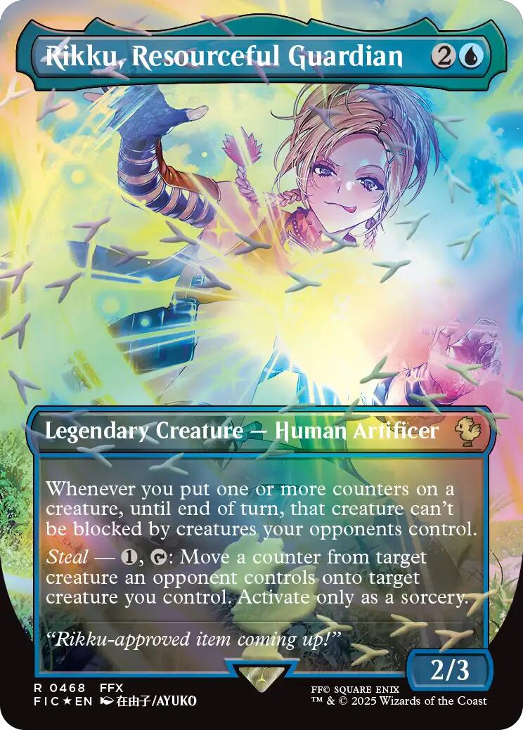 Rikku, Resourceful Guardian (Borderless) (Chocobo Track Foil) [FINAL FANTASY Commander] | Jack's On Queen