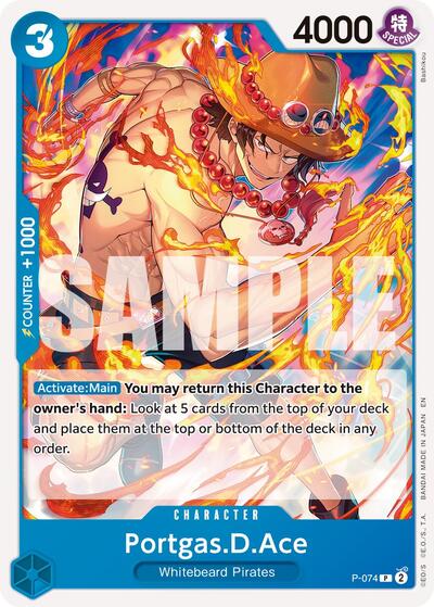 Portgas.D.Ace - P-074 (Pirate Foil) (P-074) [Premium Booster -The Best- Vol. 2] | Jack's On Queen