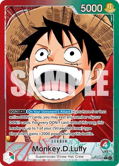 Monkey.D.Luffy (001) (Alternate Art) (OP13-001) [Carrying On His Will] | Jack's On Queen