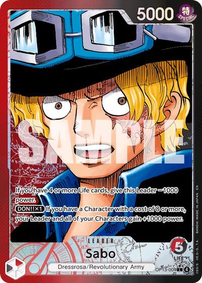 Sabo (004) (Alternate Art) (OP13-004) [Carrying On His Will] | Jack's On Queen