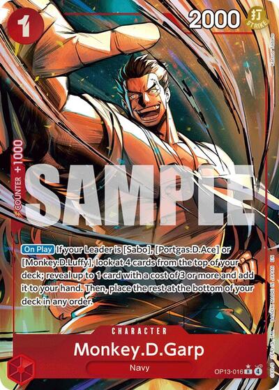 Monkey.D.Garp (Alternate Art) (OP13-016) [Carrying On His Will] | Jack's On Queen