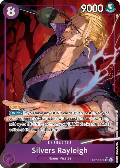 Silvers Rayleigh (Alternate Art) (OP13-066) [Carrying On His Will] | Jack's On Queen