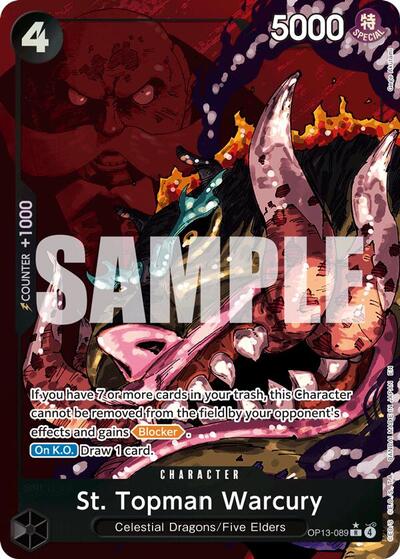 St. Topman Warcury (Alternate Art) (OP13-089) [Carrying On His Will] | Jack's On Queen