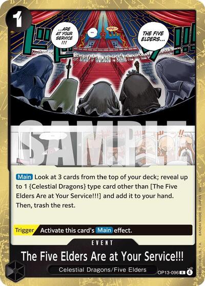 The Five Elders Are at Your Service!!! (OP13-096) [Carrying On His Will] | Jack's On Queen