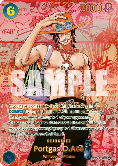 Portgas.D.Ace (119) (Red Super Alternate Art) (OP13-119) [Carrying On His Will] | Jack's On Queen