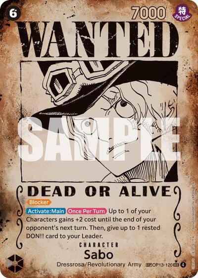 Sabo (120) (Wanted Poster) (OP13-120) [Carrying On His Will] | Jack's On Queen