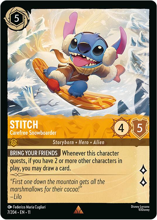 Stitch - Carefree Snowboarder (7/204) [Winterspell] | Jack's On Queen