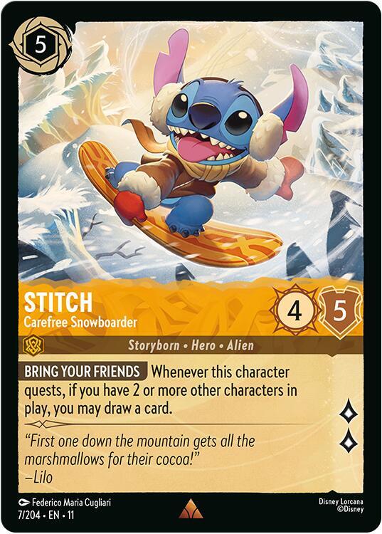 Stitch - Carefree Snowboarder (7/204) [Winterspell] | Jack's On Queen