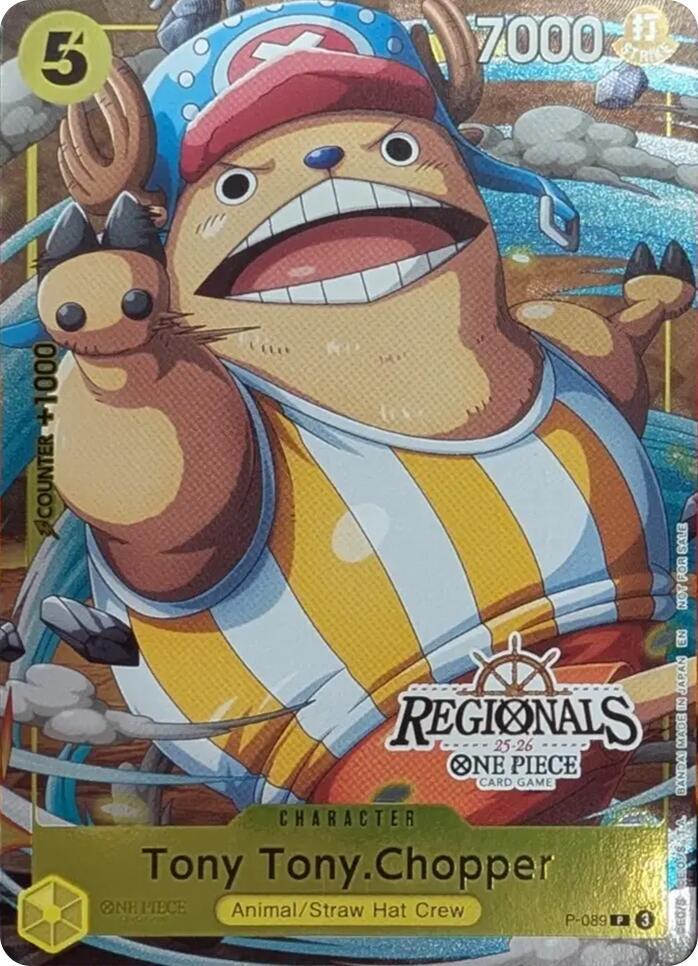 Tony Tony.Chopper (CS 25-26 Regionals Textured Chase Promo) (P-089) [One Piece Promotion Cards] | Jack's On Queen