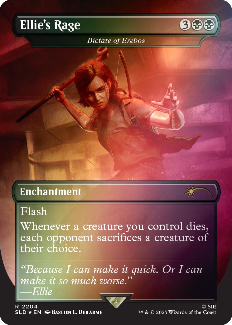 Ellie's Rage - Dictate of Erebos (Rainbow Foil) [Secret Lair Drop Series] | Jack's On Queen