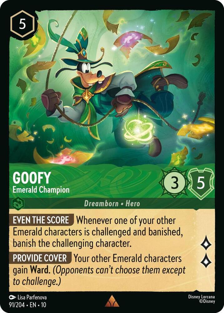 Goofy - Emerald Champion (91/204) [Whispers in the Well] | Jack's On Queen