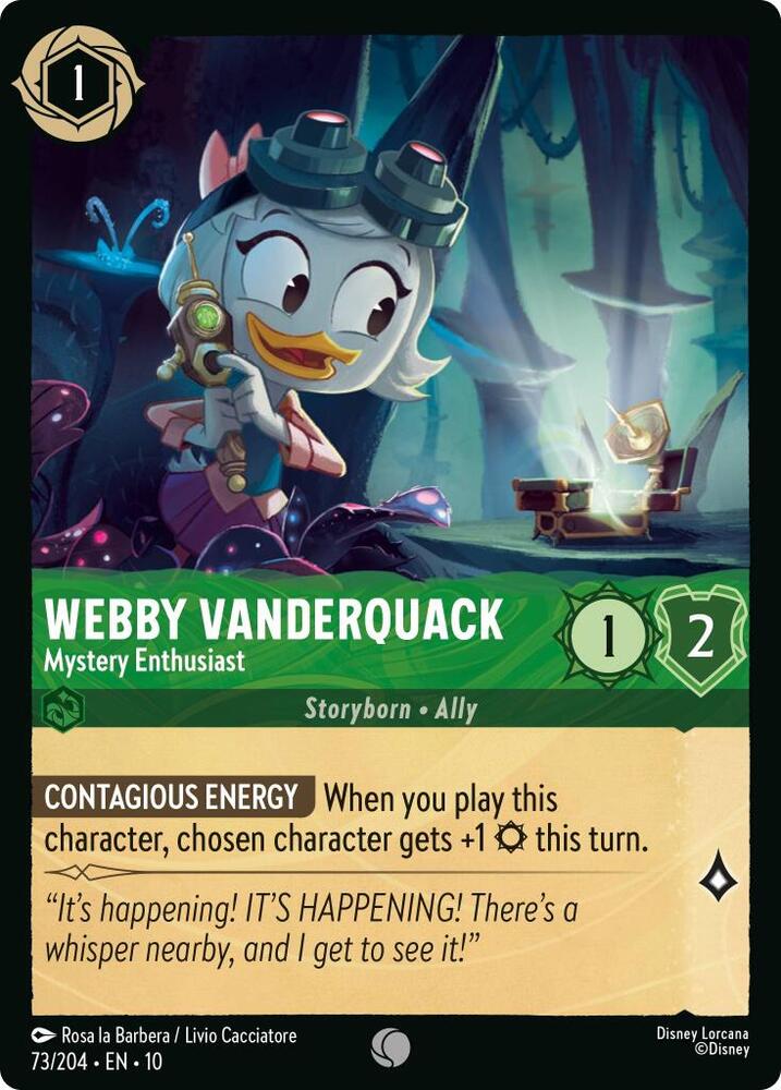 Webby Vanderquack - Mystery Enthusiast (73/204) [Whispers in the Well] | Jack's On Queen