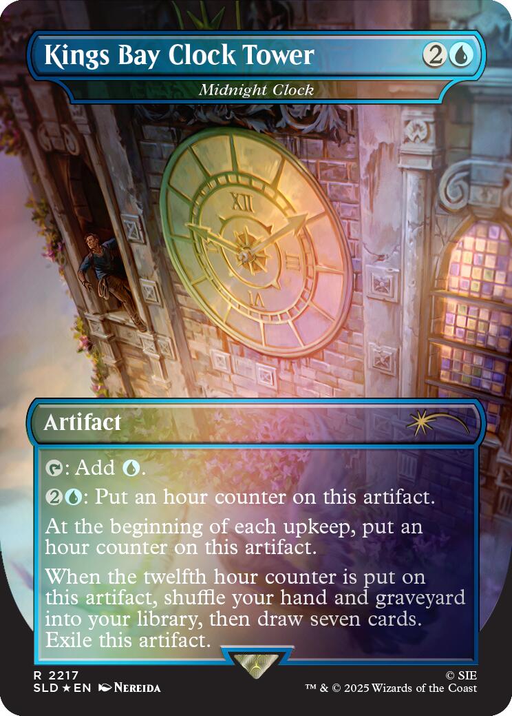 Kings Bay Clock Tower - Midnight Clock (Rainbow Foil) [Secret Lair Drop Series] | Jack's On Queen