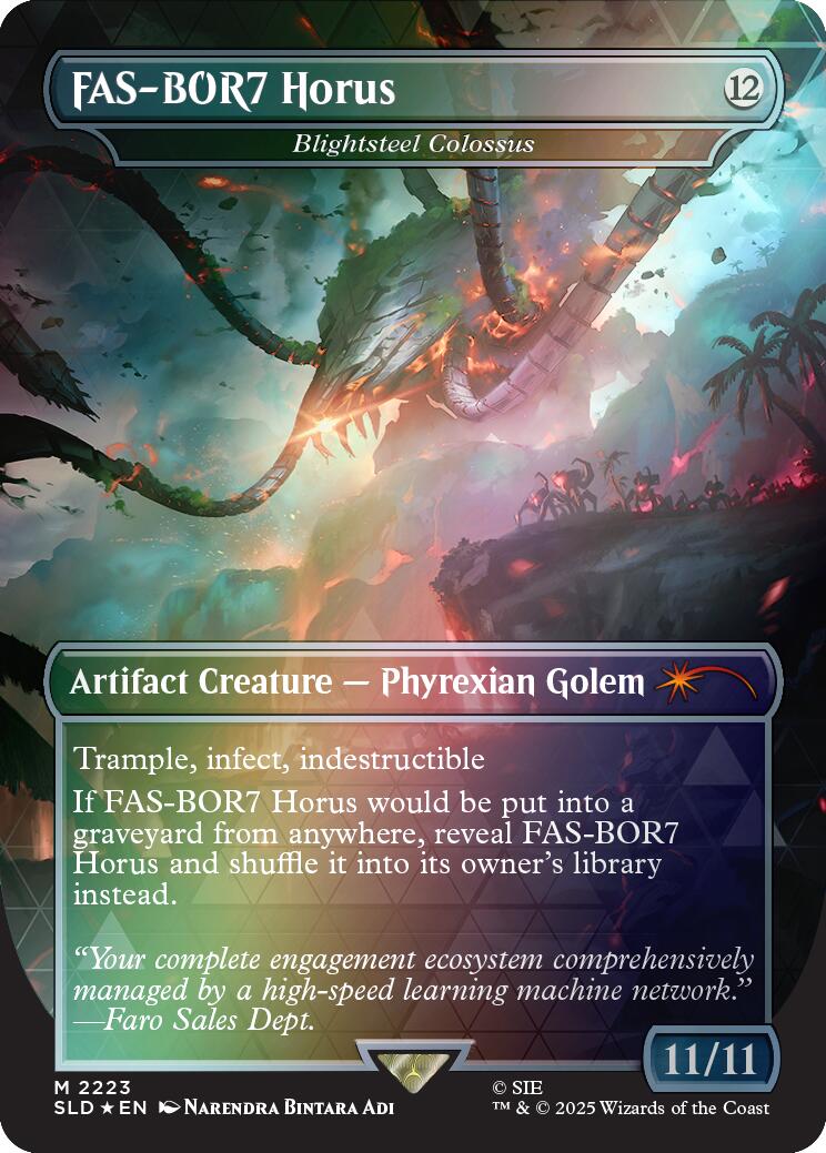 FAS-BOR7 Horus - Blightsteel Colossus (Rainbow Foil) [Secret Lair Drop Series] | Jack's On Queen