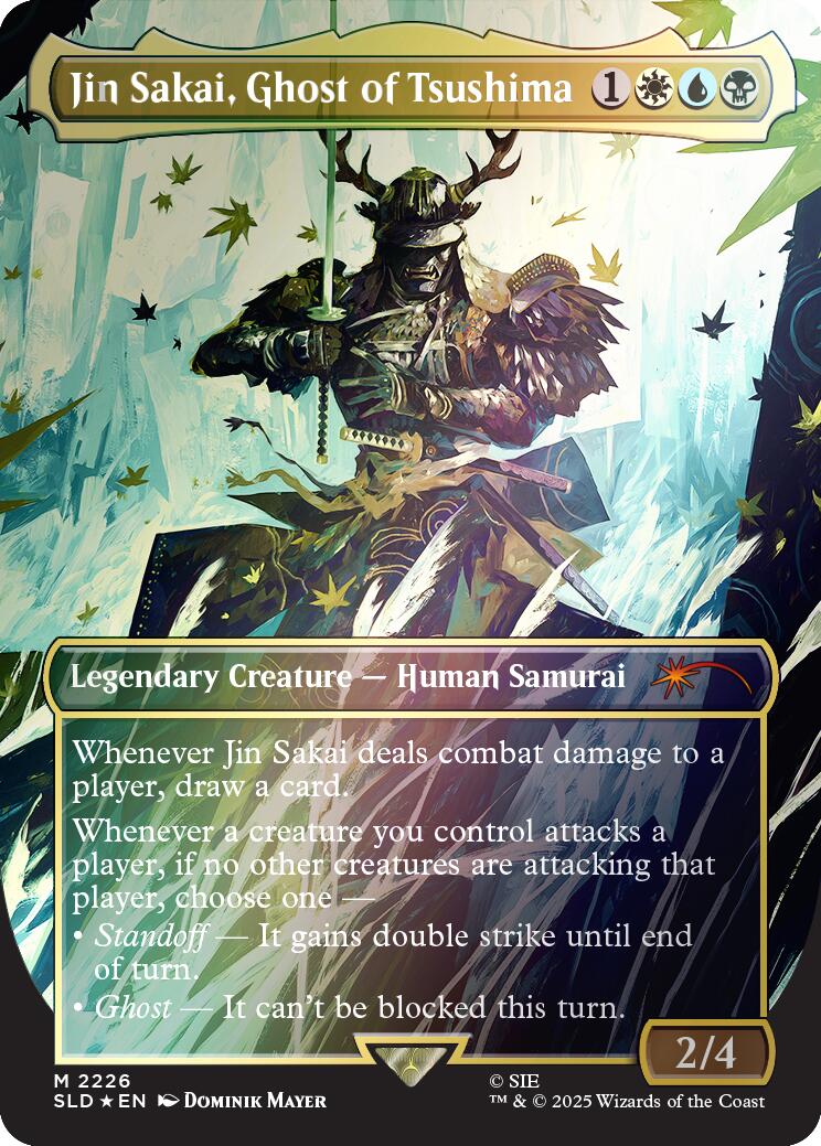 Jin Sakai, Ghost of Tsushima (Rainbow Foil) [Secret Lair Drop Series] | Jack's On Queen