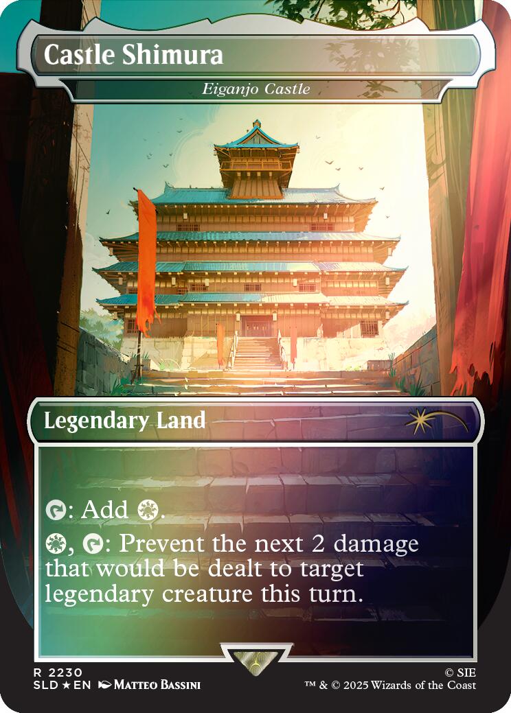 Castle Shimura - Eiganjo Castle (Rainbow Foil) [Secret Lair Drop Series] | Jack's On Queen