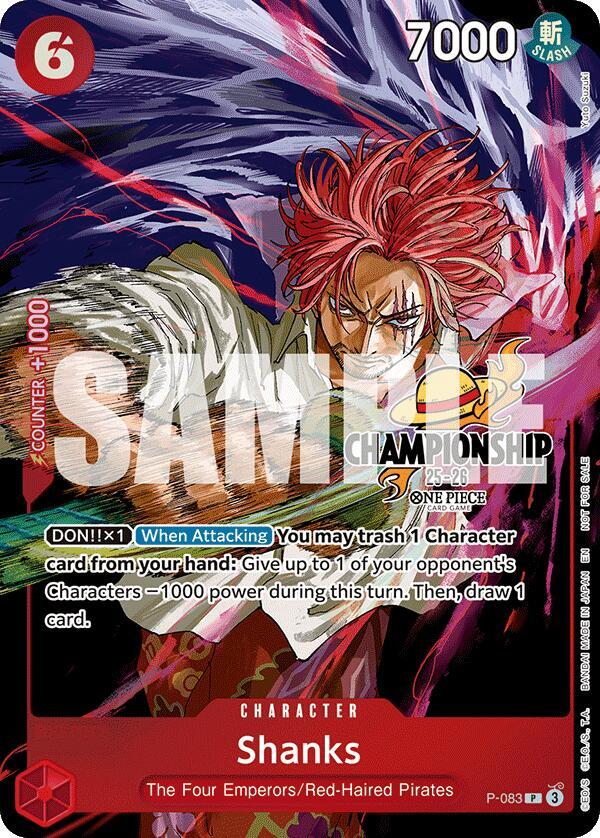 Shanks (CS 25-26 Event Pack Finalist Ver.) (P-083) [One Piece Promotion Cards] | Jack's On Queen