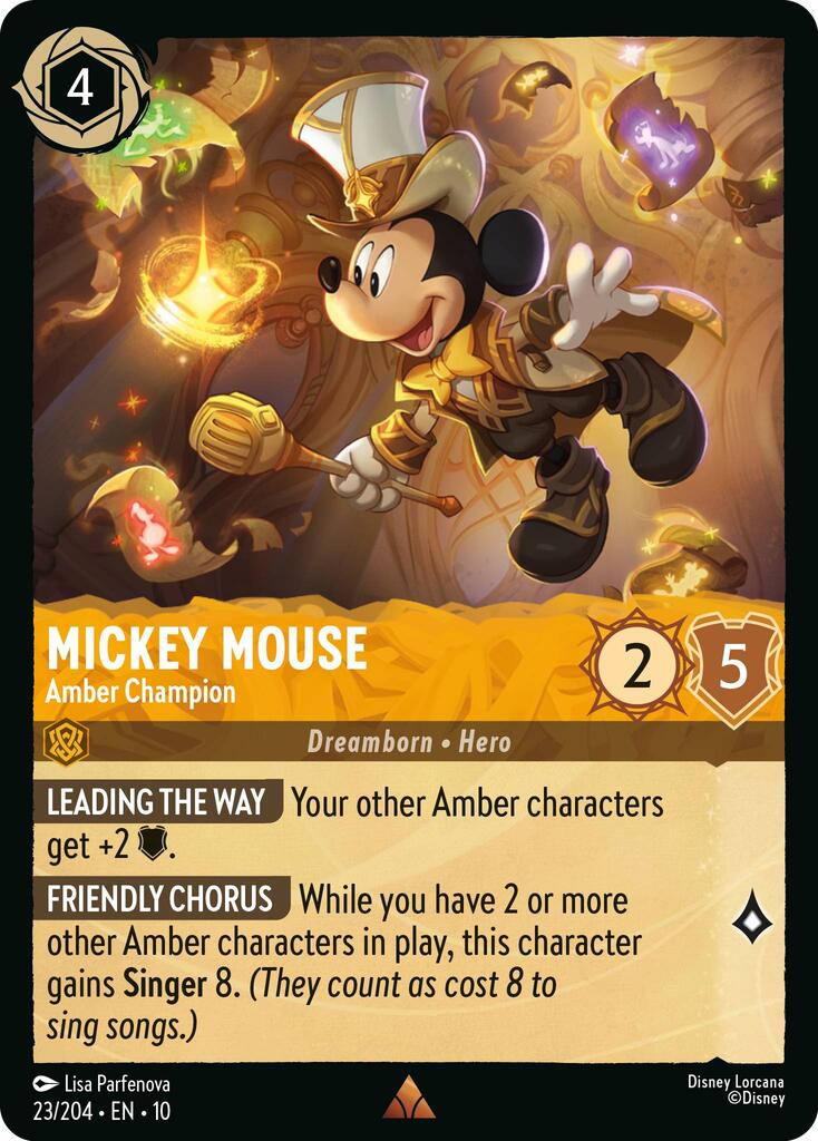 Mickey Mouse - Amber Champion (23/204) [Whispers in the Well] | Jack's On Queen