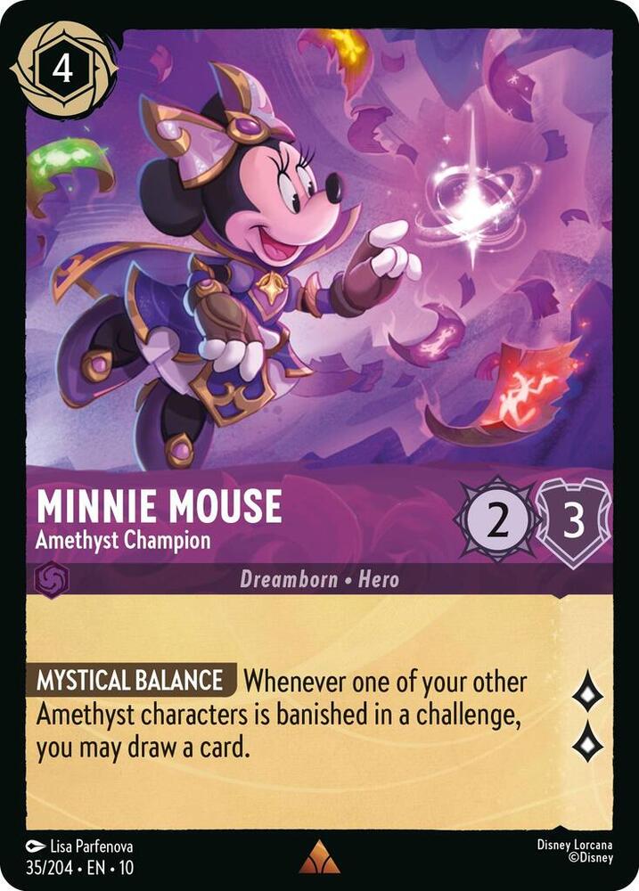 Minnie Mouse - Amethyst Champion (35/204) [Whispers in the Well] | Jack's On Queen
