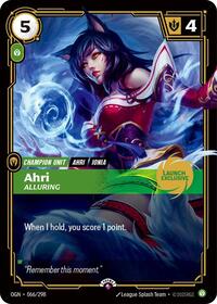 Ahri - Alluring (Launch Exclusive) (066/298) [Riftbound Promotional Cards] | Jack's On Queen