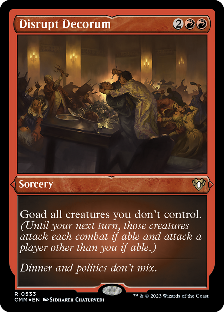 Disrupt Decorum (Foil Etched) [Commander Masters] | Jack's On Queen